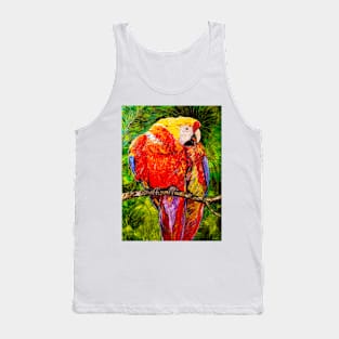 Parrot with coffee bean Tank Top